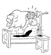 coloriage donald se reveille